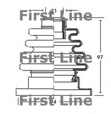 FIRST LINE FCB2674 Пильовик, приводний вал