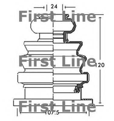 FIRST LINE FCB2682 Пильовик, приводний вал