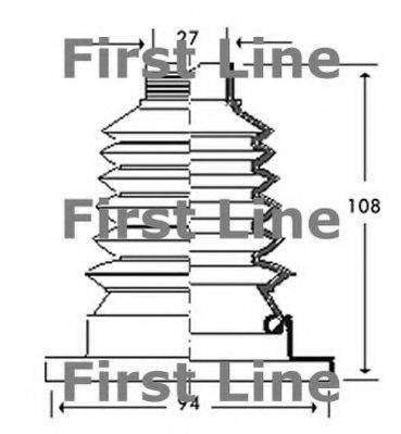 FIRST LINE FCB2788 Пильовик, приводний вал