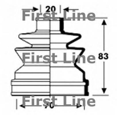 FIRST LINE FCB2793 Пильовик, приводний вал