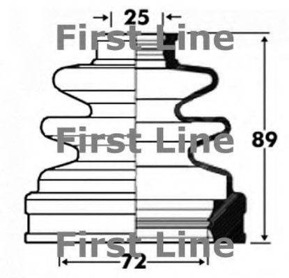 FIRST LINE FCB2835 Пильовик, приводний вал