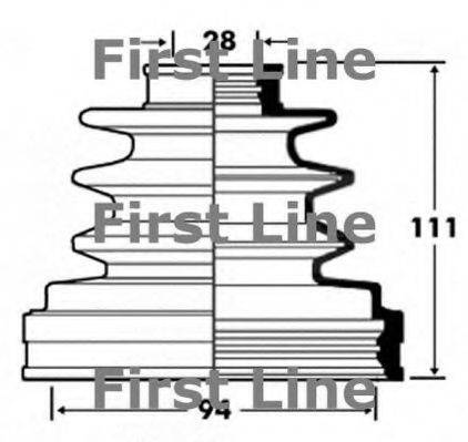 FIRST LINE FCB2877 Пильовик, приводний вал