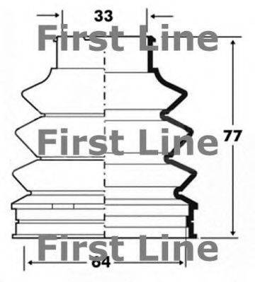 FIRST LINE FCB6095 Пильовик, приводний вал