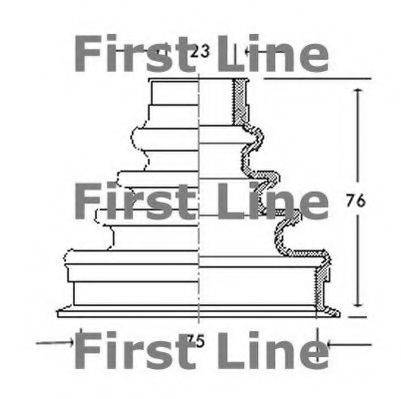 FIRST LINE FCB2033 Пильовик, приводний вал