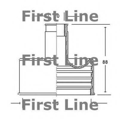 FIRST LINE FCB2035 Пильовик, приводний вал