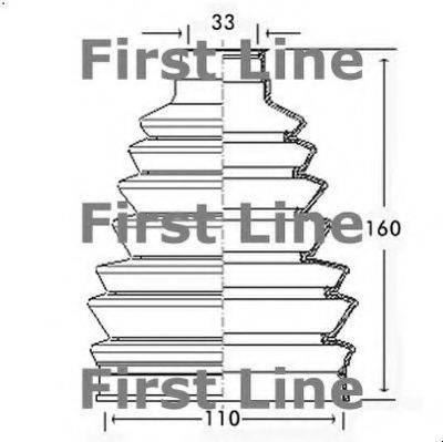 FIRST LINE FCB2324 Пильовик, приводний вал