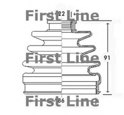 FIRST LINE FCB2342 Пильовик, приводний вал