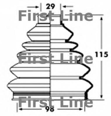 FIRST LINE FCB2354 Пильовик, приводний вал