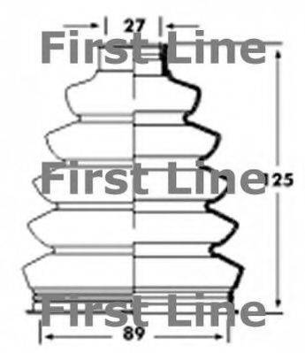 FIRST LINE FCB2358 Пильовик, приводний вал