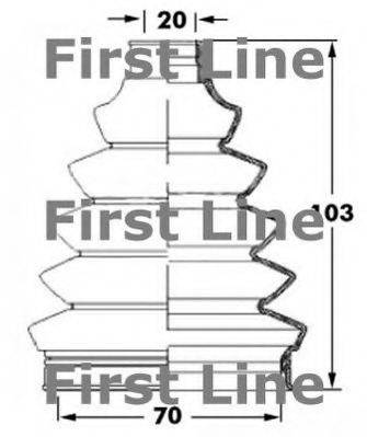 FIRST LINE FCB6047 Пильовик, приводний вал