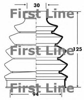 FIRST LINE FCB6079 Пильовик, приводний вал