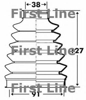 FIRST LINE FCB6102 Пильовик, приводний вал