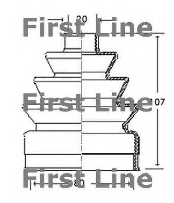 FIRST LINE FCB2131 Пильовик, приводний вал