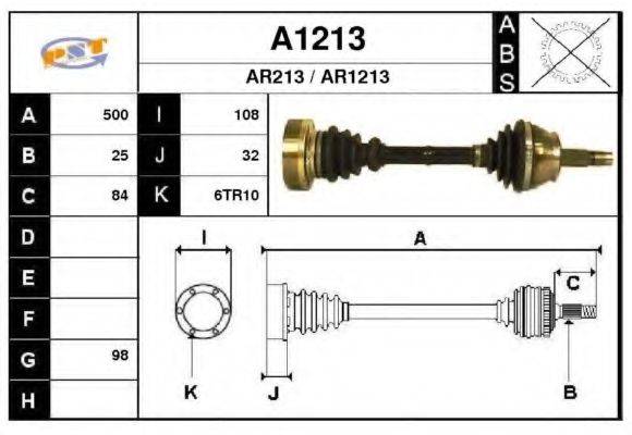 SNRA A1213 Приводний вал