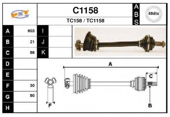 SNRA C1158 Приводний вал