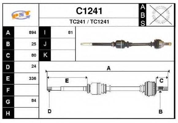 SNRA C1241 Приводний вал