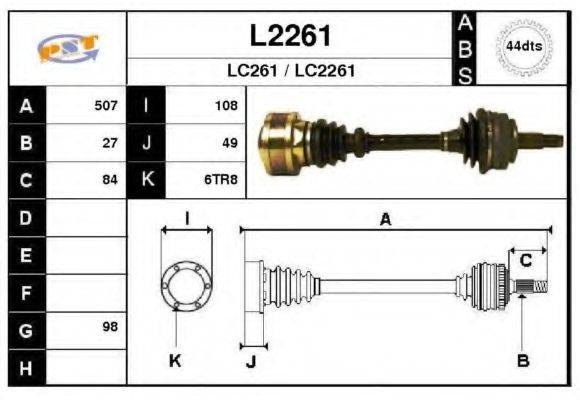 SNRA L2261 Приводний вал