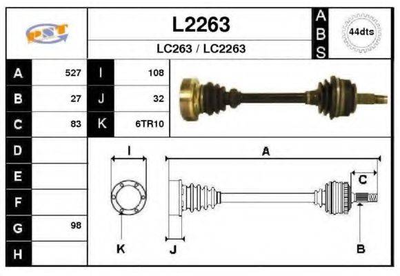 SNRA L2263 Приводний вал