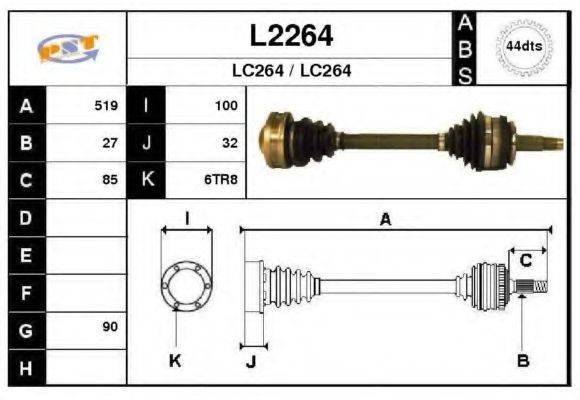 SNRA L2264 Приводний вал