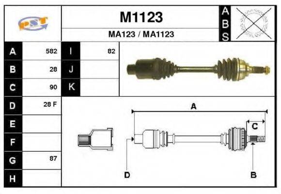 SNRA M1123 Приводний вал