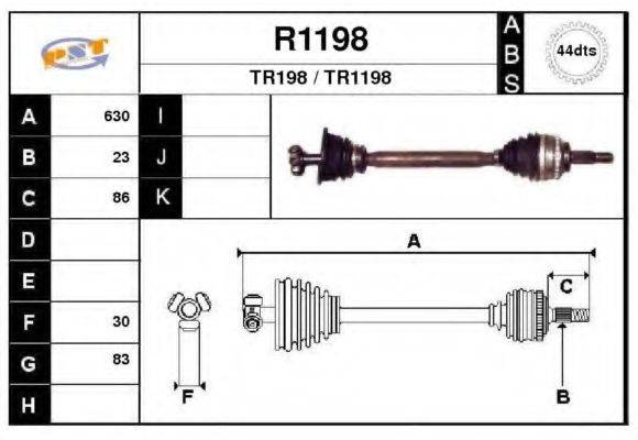 SNRA R1198 Приводний вал