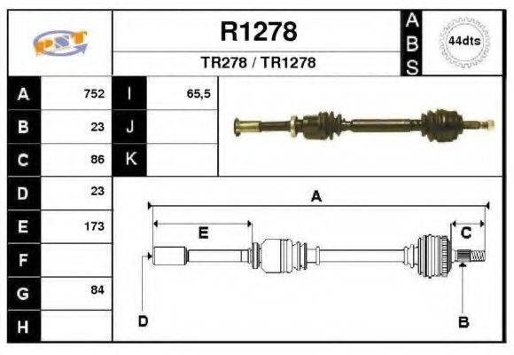 SNRA R1278 Приводний вал