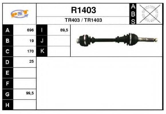 SNRA R1403 Приводний вал