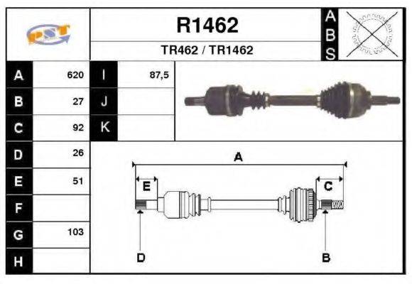 SNRA R1462 Приводний вал