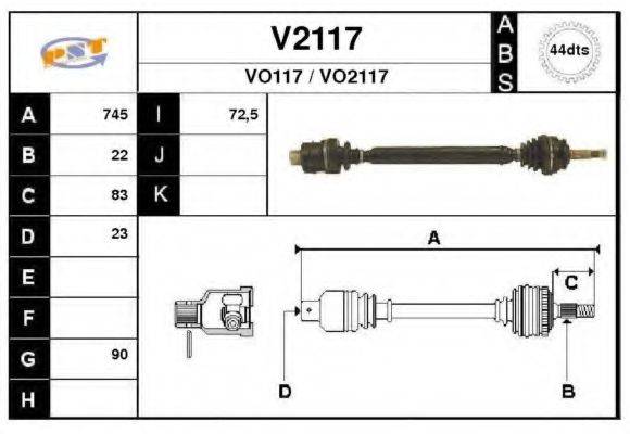 SNRA V2117 Приводний вал