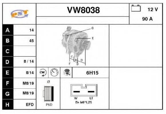 SNRA VW8038 Генератор