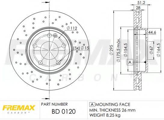 FREMAX BD0120 гальмівний диск