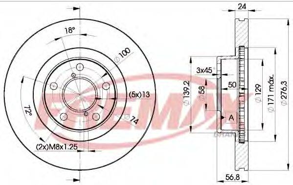 FREMAX BD0033 гальмівний диск