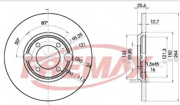 FREMAX BD1504 гальмівний диск