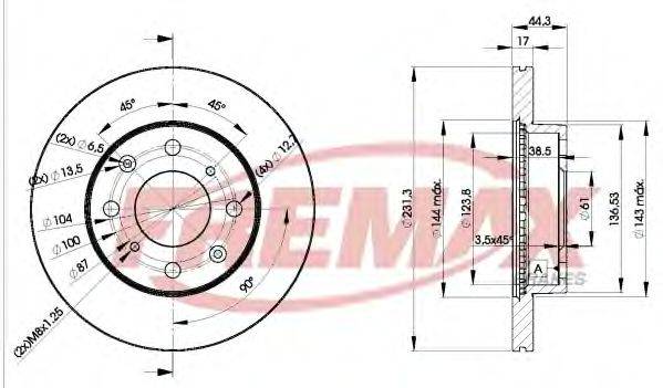 FREMAX BD1702 гальмівний диск