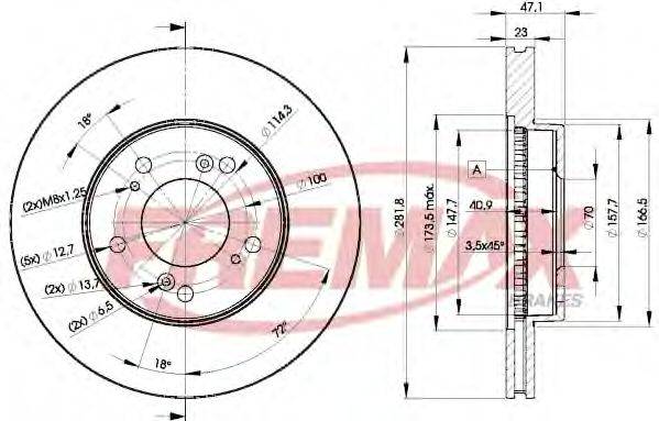 FREMAX BD2586 гальмівний диск