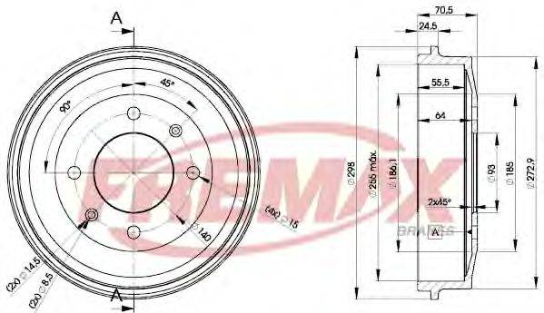 FREMAX BD4217 Гальмівний барабан