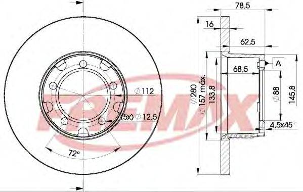 FREMAX BD4280 гальмівний диск