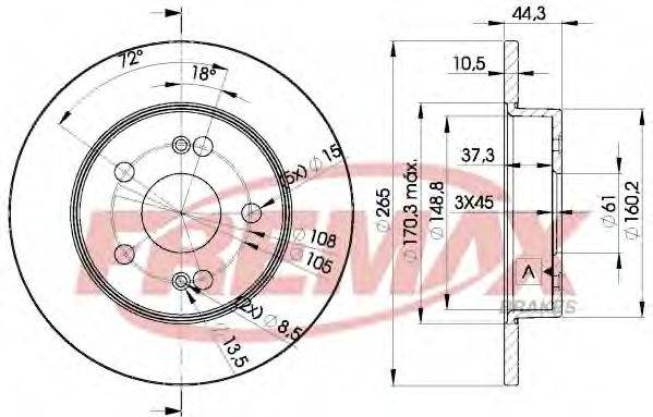 FREMAX BD4297 гальмівний диск