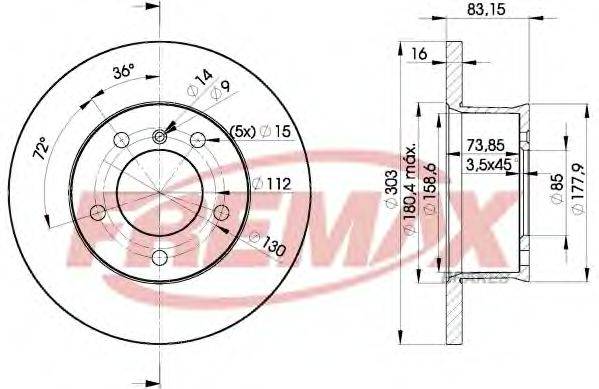 FREMAX BD4300 гальмівний диск