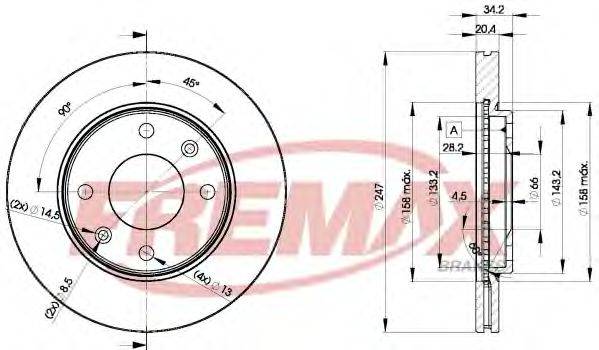 FREMAX BD4694 гальмівний диск