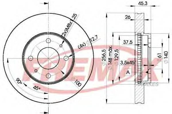 FREMAX BD5402 гальмівний диск