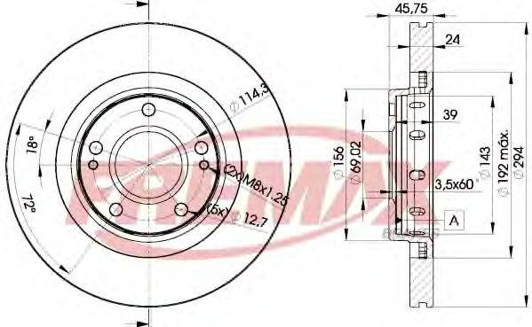 FREMAX BD5924 гальмівний диск