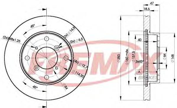 FREMAX BD6040 гальмівний диск