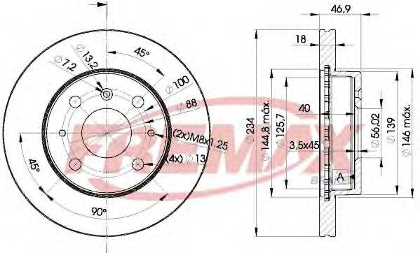 FREMAX BD7704 гальмівний диск