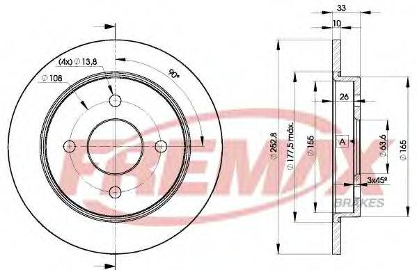 FREMAX BD7969 гальмівний диск