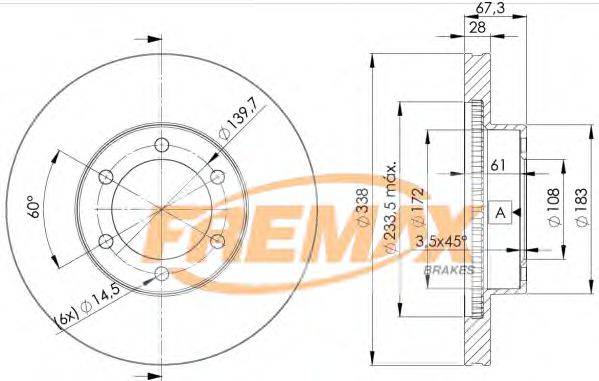 FREMAX BD2918 гальмівний диск