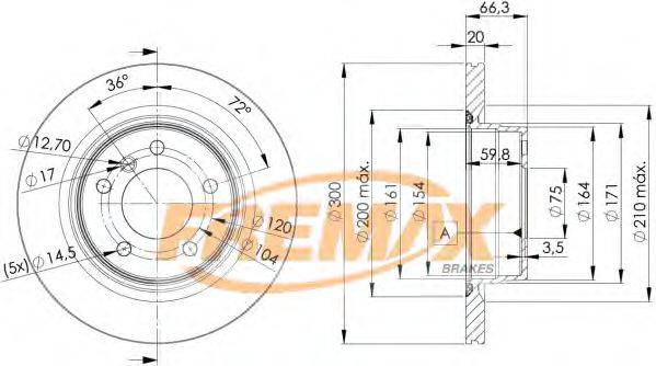 FREMAX BD3406 гальмівний диск