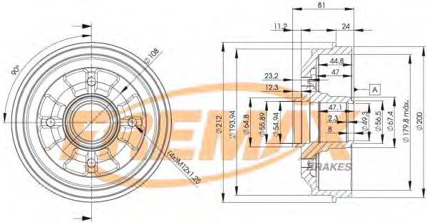 FREMAX BD4732 Гальмівний барабан