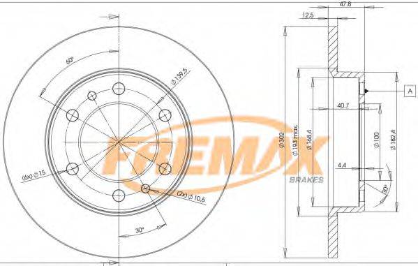 FREMAX BD5070 гальмівний диск