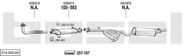 BOSAL 01008269 Система випуску ОГ